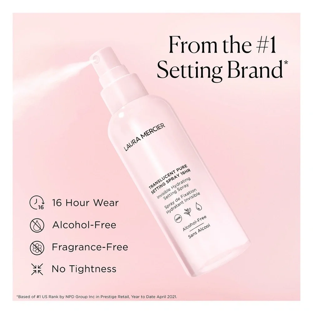 LAURA MERCIER Full-Size Translucent Pure Setting Spray 16HR 3.4oz NIB $40